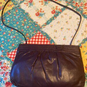 Bedford Place purple shoulder bag with long shoulder strap or clutch NWT